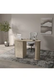 klubeconcept Modern Travertan Çalışma Masası  Ofis ve Ev İçin Zarif - 4