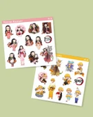 Kimetsu no yaiba-Zenitsu Agatsuma-Nezuko Kamado-2li sticker set parlak kağıt-etiket-DS-31-32 - 3