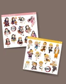 Zenitsu Agatsuma-Nezuko Kamado-Demon Slayer-2li sticker set-parlak kağıt-çıkartmaları-etiket-DS27-28 thumbnail 1