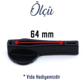 Rinox Siyah Plastik Kulp Düğme Çekmece Mutfak Salon Çocuk Odası Mobilya Dolabı Dolap Kulpu Kulbu thumbnail 5