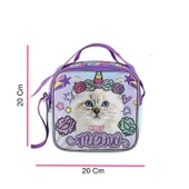 Muggle Pretty Cat Meow Termoslu Beslenme Çantası Mor (MU-9025) - 2