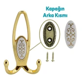 Portmanto Vestiyer Duvar Askısı Metal Dolap Elbise Askılığı Altın Beyaz Altın Kapak - 3