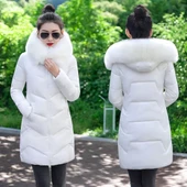 Kapüşonlu Kışlık Orta Boy Şişme Kadın Mont thumbnail 1