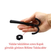Portmanto Askı Metal Siyah Vestiyer Duvar Dolap Elbise Askısı Mobilya Askılığı Aparat - 4