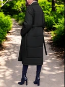 Kışlık Uzun Astarlı Şişme Kadın Mont - 2