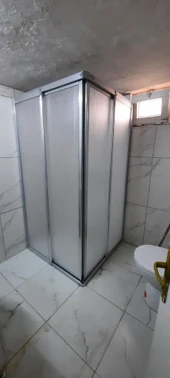 Girayduş 90x120 köşe girişli parlak profil mika duşakabin - 1