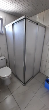 Girayduş 80x120 köşe girişli parlak profil mika duşakabin - 2