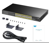 Cudy GS1028PS2 24 Port 10/100/1000Mbps 2*SFP VLAN&Extend 300W 19" Rock-Mount POE+ Ethernet Switch - 1