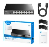Cudy GS1024 24 Port 10/100/1000Mbps VLAN&Extend Mode 11" Rock-Mount Çelik Gigabit Ethernet Switch - 1