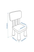 IKEA Mammut Çocuk Sandalyesi, Plastik Çocuk Çalışma Sandalyesi - 3