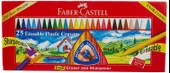Faber Castell Silinebilir Mum Boya 25 Renk Wax Crayon Karton Kutu - 1