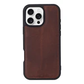 Apple iPhone 16 Pro uyumlu, Hakiki Deri, El Yapımı, Cüzdanlı Kılıf, Antik Kahve - 3