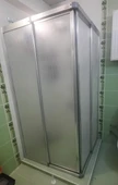 Girayduş 120x120 köşe girişli parlak profil mika duşakabin - 2