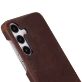 Samsung Galaxy S25 Plus Uyumlu, Hakiki Deri, El Yapımı Arka Kapak, Antik Kahve - 2