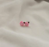 Küpe Lolipop Şeker Küpe Kadın Kız Çocuk Pembe - 3