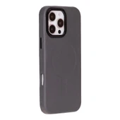 Apple iPhone 16 Pro Max uyumlu, Hakiki Deri, El Yapımı Kılıf, Gri - 1