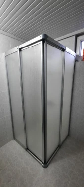 Girayduş 70x90 köşe girişli parlak profil mika duşakabin - 3