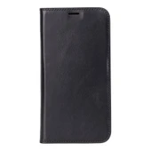 Apple iPhone 16 Pro uyumlu, Hakiki Deri, El Yapımı, Cüzdanlı Kılıf, Parlak Siyah - 5