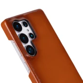 Samsung Galaxy S25 Ultra Uyumlu, Hakiki Deri, El Yapımı Arka Kapak, Gölgeli Taba - 2