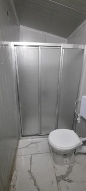 Girayduş 80cm ile 100cm arası parlak profil 2 hareketli 1 sabit mika duşakabin - 1