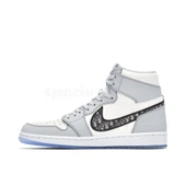 Nike Air Jordan 1 High Dior Wolf Grey Sail - 4