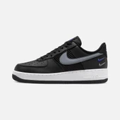 Nike Air Force 1 07 Triple Swoosh Black Grey Racer Blue - 2