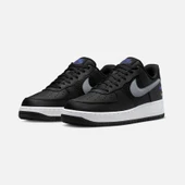 Nike Air Force 1 07 Triple Swoosh Black Grey Racer Blue - 4