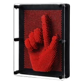 KÜÇÜK BOY 13X10 CM KIRMIZI PİN ART VIP RED 3-DİMENSİONAL PİN SCULPTURE KIRMIZI PİNART 3D ÇİVİ SANATI thumbnail 2