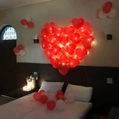 200 ADET KALPLİ BALON KIRMIZI KALPLİ BALON KIRMIZI BALON SEVGİLİLER GÜNÜNE KIRMIZI BALON DEKOR BALON - 2