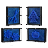 KÜÇÜK BOY 13X10 CM KOYU MAVİ PİN ART BLUE 3D DİMENSİONAL SCULPTURE KOYU MAVİ PİNART 3D ÇİVİ SANATI - 3