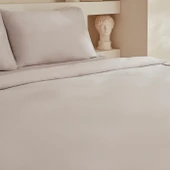 Karaca Home White Collection Vinas 80 Tel %100 Pamuk Çift Kişilik Saten Biyeli Nevresim Takımı Açık Gri - 3