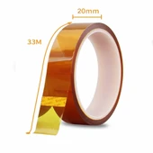 Kapton Bant 20mm x 30 Metre  Yüksek Düşük Sıcaklık -73C  260C Termal Isıya Dayanıklı Güçlü Yalıtım Çizilmeye Yırtılmaya Dirençli Çözücülere Dirençli Polyimide Maskeleme thumbnail 2