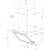 DLV 98660 BK 90 CM FRESH AİR DUVAR TİPİ SİYAH DAVLUMBAZ - 3