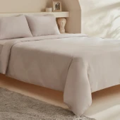 Karaca Home White Collection Vinas 80 Tel %100 Pamuk Çift Kişilik Saten Biyeli Nevresim Takımı Açık Gri - 2