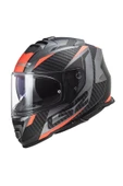 LS2 Storm 2 Racer Mat Tıtanıum-neon Turuncu Kask - 1