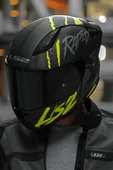 LS2 Rapıd 2 Race Raven Mat Siyah-gri-neon Sarı Kask - 3