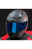 LS2 Rapıd 2 Takaroa Mat Siyah-Kırmızı Fullface Motosiklet Kaskı Mavi Camlı - 2