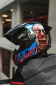 LS2 RAPID 2 RACE ZOMBIE SİYAH-KIRMIZI KASK - 7