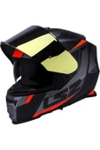 LS2 Storm 2 Racer Turuncu Kapalı Motosiklet Kaskı Gold Camlı - 2