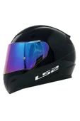 LS2 Rapıd 2 Parlak Siyah Full Face Motosiklet Kaskı Gökkuşağı Camlı - 1