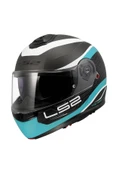 LS2 Strobe 2 Vıctory Mat Tıtanıum-beyaz-metal Mavi Kask - 1