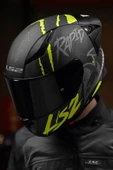 LS2 Rapıd 2 Race Raven Mat Siyah-gri-neon Sarı Kask - 6
