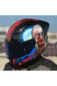 LS2 Rapıd 2 Race Zombıe Fullface Motosiklet Kaskı Mavi Camlı - 3
