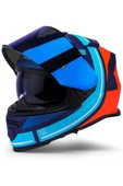LS2 Storm 2 Slant Mat Mavi Turuncu Kask - 3
