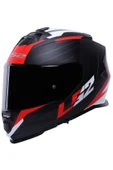 LS2 Storm 2 Nerve Kırmızı  Full Face  Motosiklet Kaskı Siyah Camlı - 1