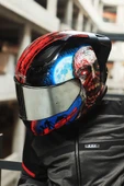 LS2 RAPID 2 RACE ZOMBIE SİYAH-KIRMIZI KASK - 6
