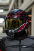 LS2 RAPID 2 KAIJU MAT SİYAH-KIRMIZI-BEYAZ KASK - 3