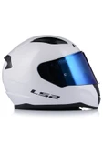 LS2 Rapıd 2 Beyaz Fullface Motosiklet Kaskı Mavi Camlı thumbnail 3