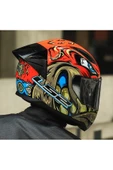 LS2 RAPID 2 RACE SPOX KIRMIZI-GRİ KAPALI MOTOSİKLET KASKI GRİ CAMLI - 4