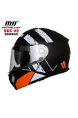 MTS M-966 Çeneaçılır Motosiklet Kaskı Turuncu - 2